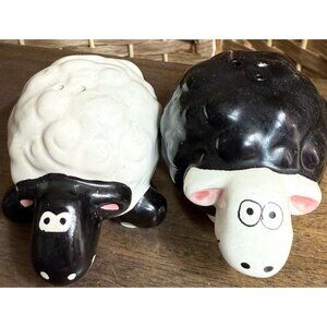 Vintage Sheep Ceramic Salt & Pepper Shaker Set By Pier 1 Imports